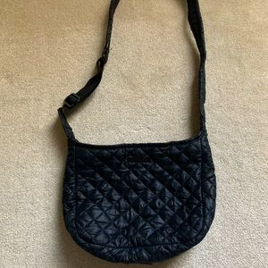 MZ Wallace Small Parker Crossbody Bag Black with adjustable strap